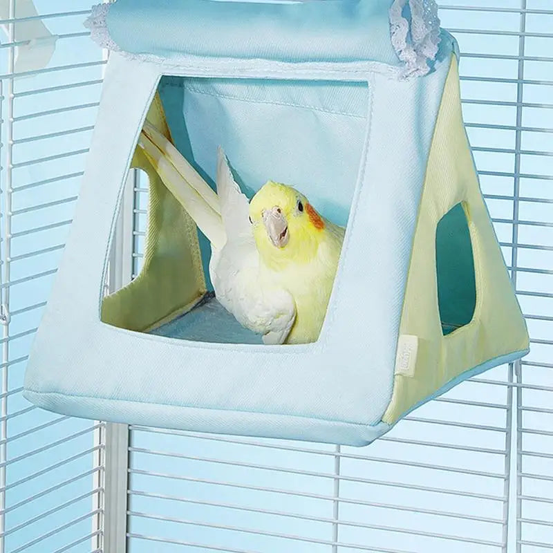 Bird Hammock Nest for Parakeet Cockatiel & Parrot – Cotton Bird Cage Nest Qme