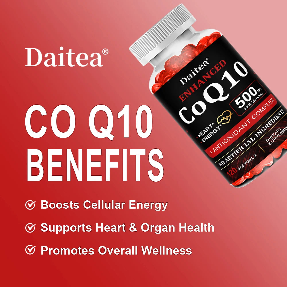 ZENVITALIZE CoQ10 500mg High Absorption Supplement Capsules CoQ10 Supplement Qst