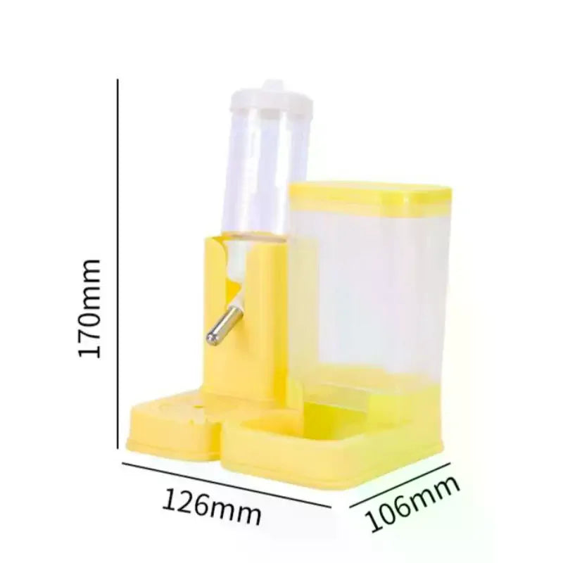 2-in-1 Hamster Water Bottle & Feeder – Leakproof, Large Capacity Small Pet Feeder Qme