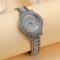Women's Roman Numeral Diamond Quartz Bracelet Watch Bracelet Watch Qme Silver