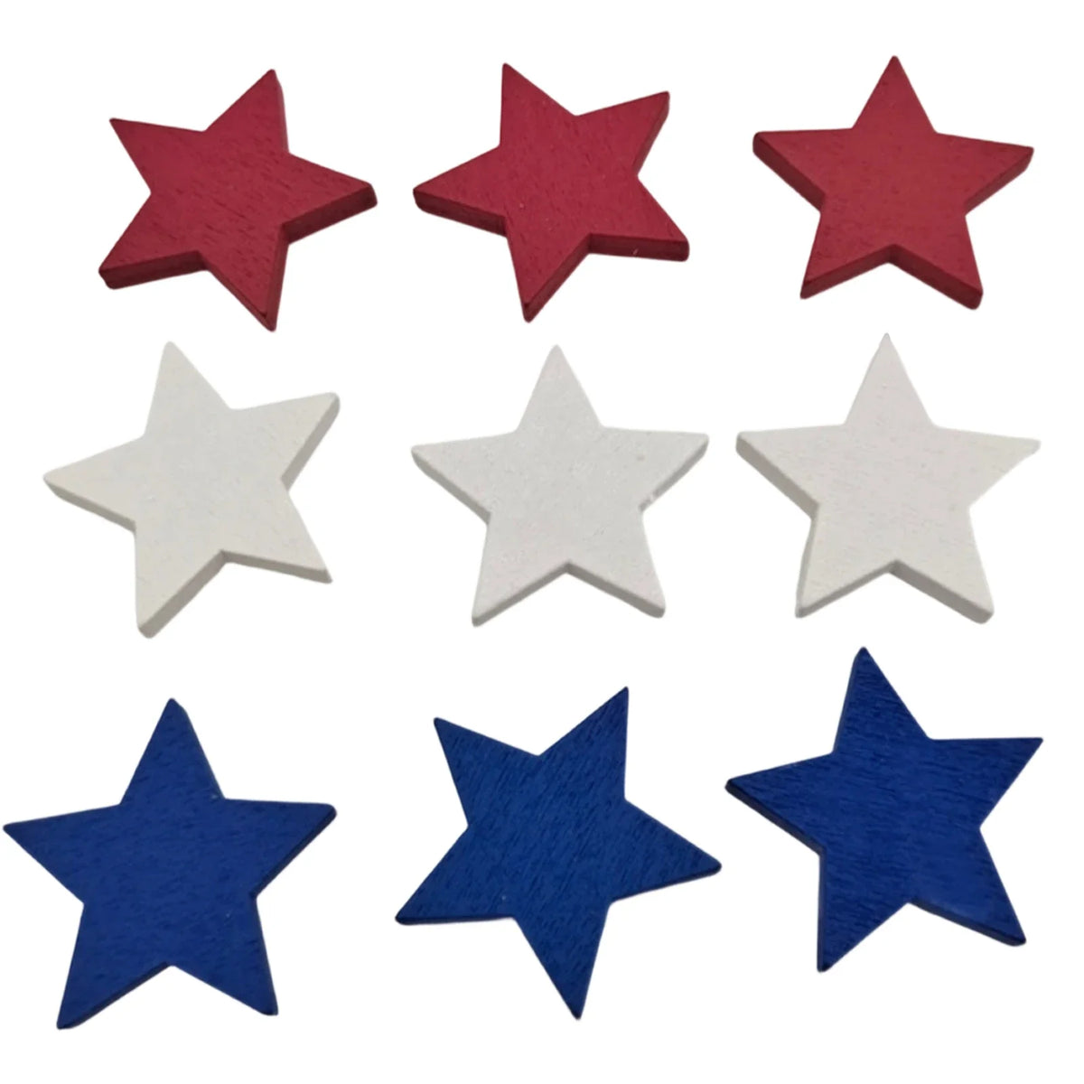 Wooden Multi-Size Star Decorations – 4th of July Patriotic Décor Holiday Star Decorations Qme A One Size