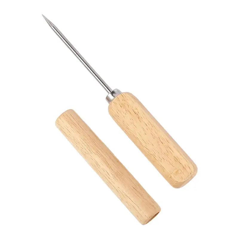 Stainless Steel Ice Pick with Wooden Handle | Bar Tool Bar Ice Tool Qst