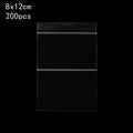 200Pcs Clear Double Pocket Ziplock Bags – Jewelry & Travel Storage Ziplock Storage Bags Qst 8X12cm
