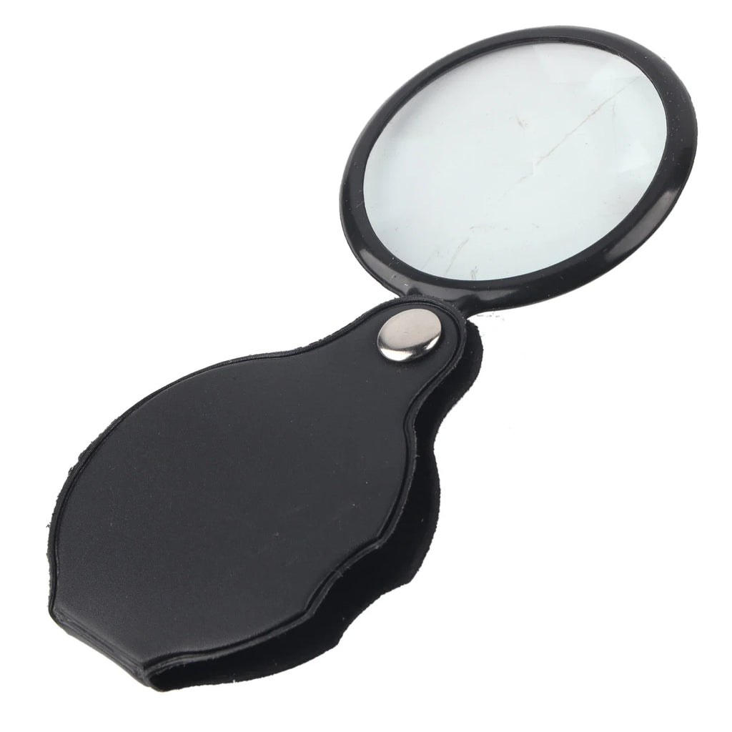 8X Mini Foldable Jewelry Magnifier Loupe with Pouch | Qme Jewelry Magnifier Loupe Qme black