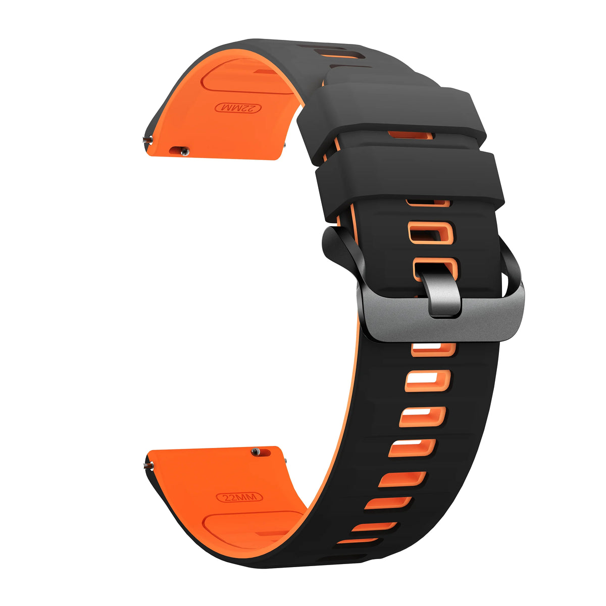 Silicone Sport Strap for OnePlus Watch 3/2/2R – 10 Colors Silicone Watch Strap Qme Black Orange 22mm Universal