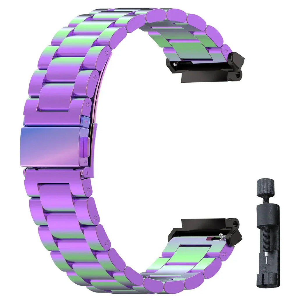 Stainless Steel Band for Amazfit T-Rex 2 3 Ultra – Metal Strap Metal Watch Band Qme Color T-Rex Ultra