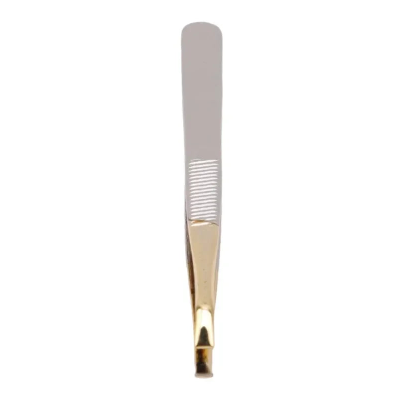 Stainless Steel Slant Eyebrow Tweezers – Precision Hair Removal Eyebrow Tweezers Qme