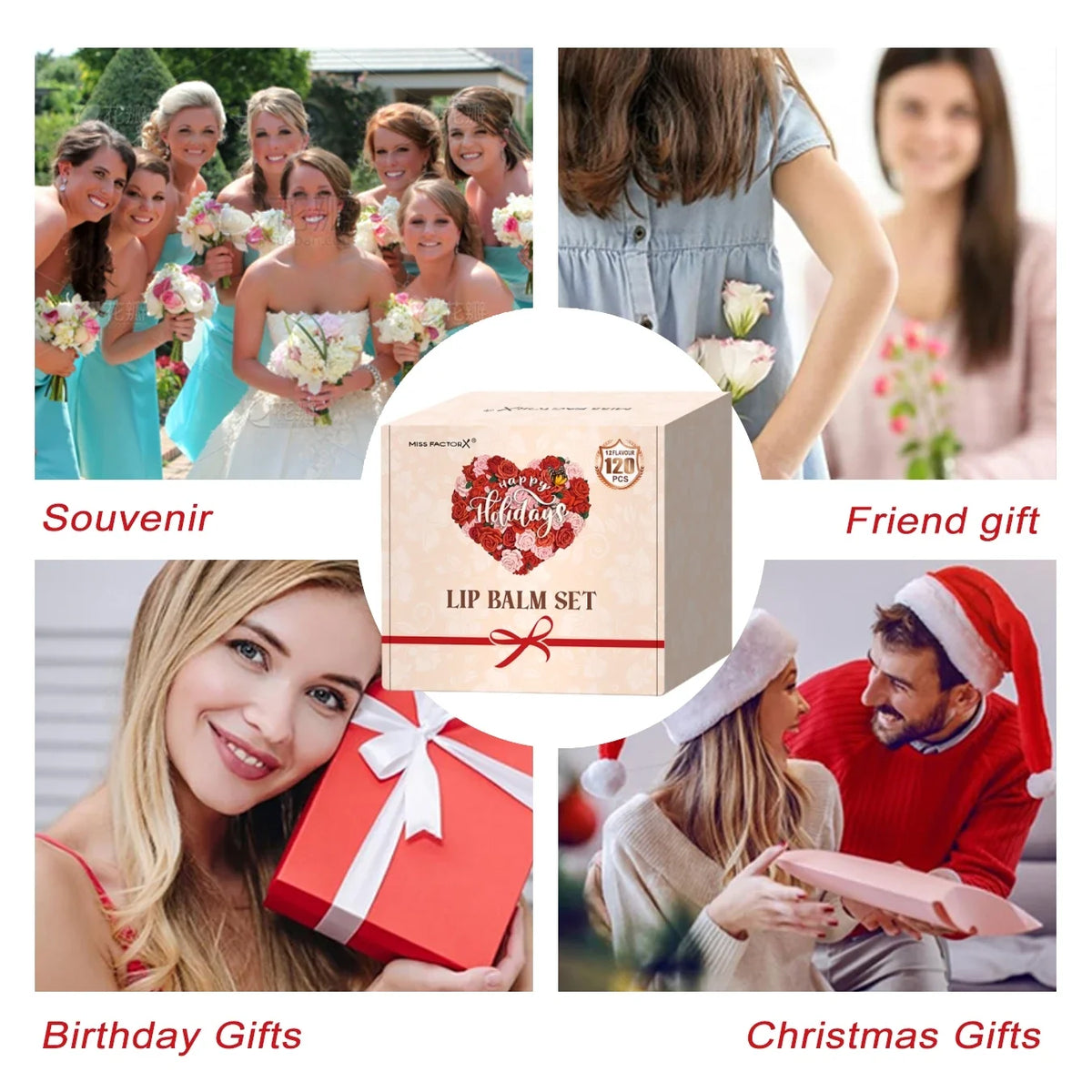 Holiday Luxury Lipstick Gift Box Set – Moisturizing & Shiny Lipstick Gift Set Qme