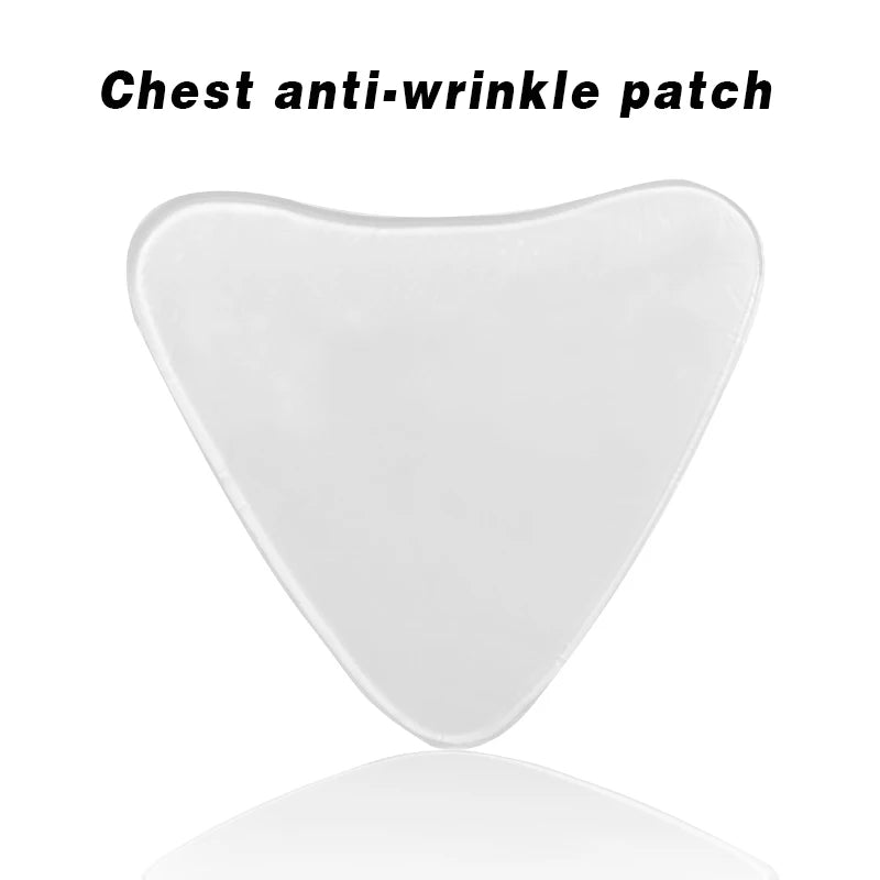 Raiuleko Silicone Chest Anti-Wrinkle Pad – Reusable Triangle Patch Silicone Skin Patch Qst Chest Patch