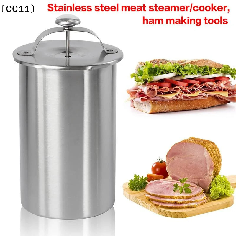 Stainless Steel Ham Maker Meat Press Mold | Deli Cooker Meat Press Mold Qme