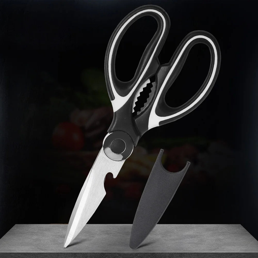 TURWHO Stainless Steel Kitchen Scissors – Multifunctional Shears Kitchen Scissors Qst XMJ