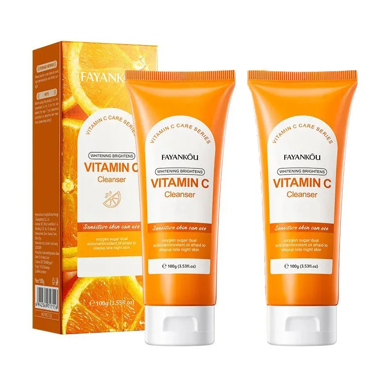 REAROYA Vitamin C Foam Facial Cleanser 100g – Brighten & Hydrate Foam Facial Cleanser Qst 2PCS