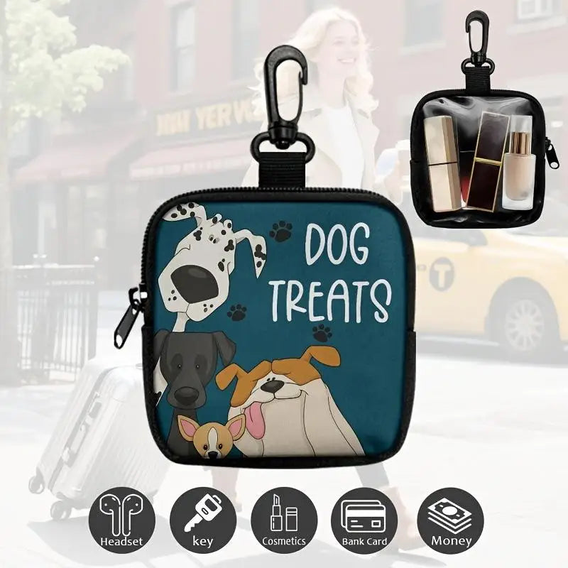 Dog Treat Pouch – Zipper Closure & Transparent Side | Outdoor Dog Treat Pouch Qme