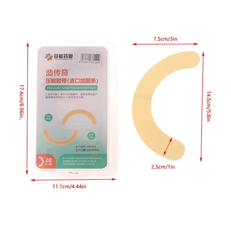 Hydrocolloid Elastic Ostomy Barrier Strips – Waterproof, 20 Pcs Ostomy Barrier Strips Qme
