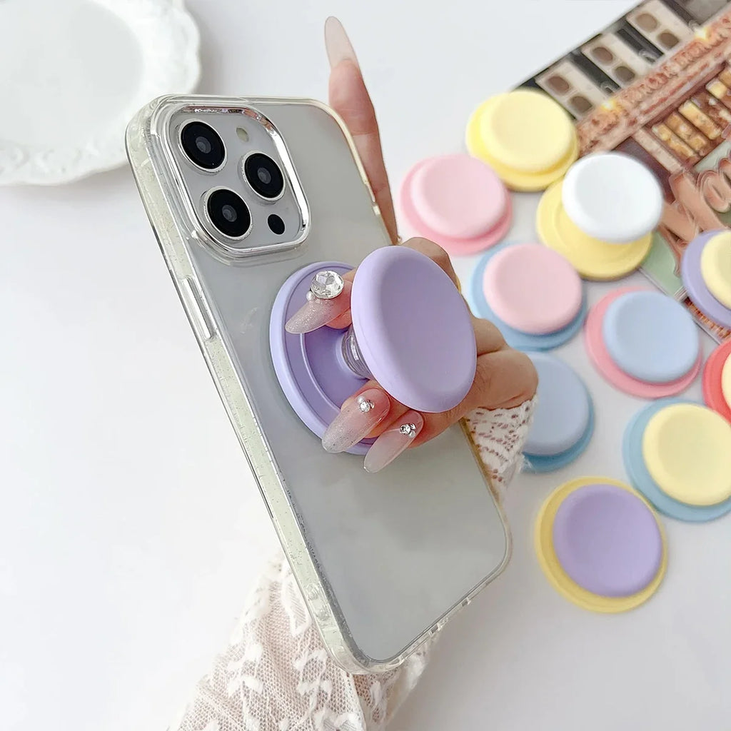 Macaron Silicone Magnetic Air Cushion Stand | Adhesive Backing Makeup Compact Stand Qme
