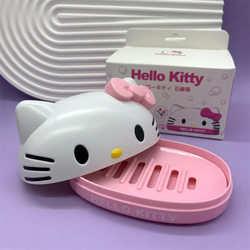 Hello Kitty Kuromi Soap Dish Holder | Kawaii Bathroom Décor Soap Dish Holder Qme 1