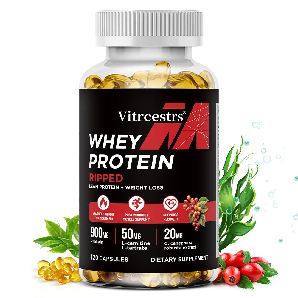 ZENVITALIZE Whey Protein Capsules 900mg – Muscle Support Protein Supplement Qst