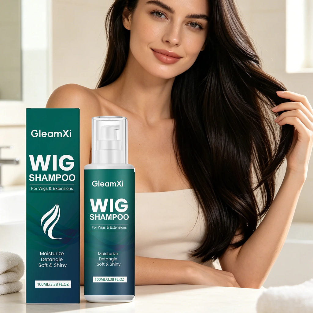 Gleamxi Wig Shampoo – Moisturizing, Frizz Control, 100ml Wig Care Shampoo Qst