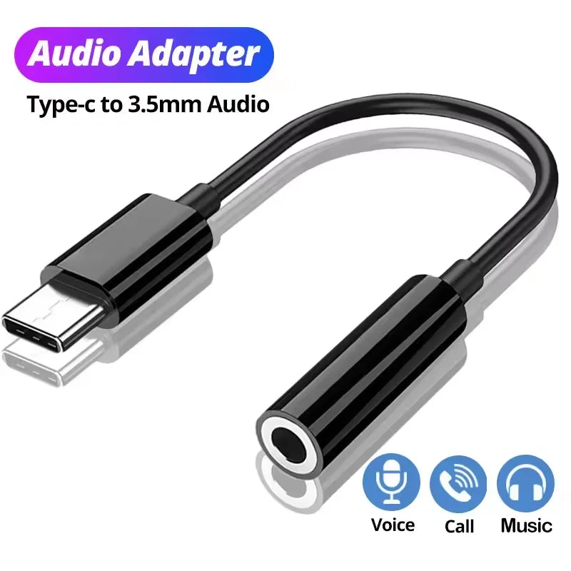 USB-C to 3.5mm Aux Adapter with DAC | Hi-Res Audio Headphone Aux Adapter Qme