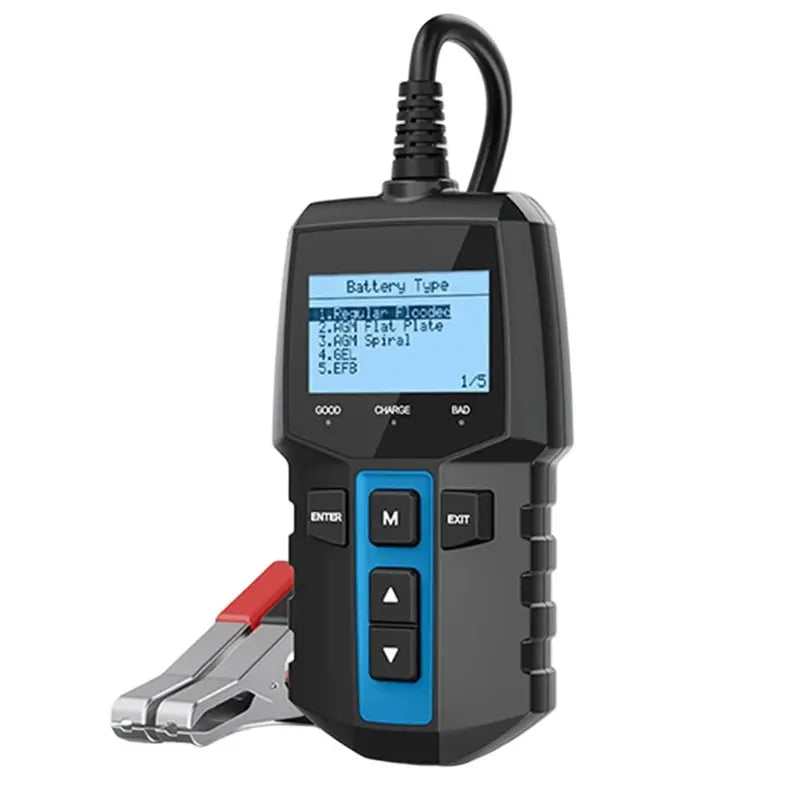 A02F Car Battery Analyzer Tester 12V 100-2000 CCA Battery Analyzer Tester Qme black