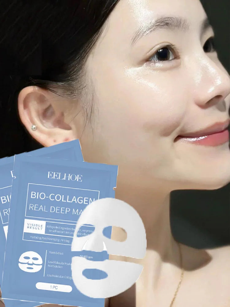 Eelhoe Hydrolyzed Collagen Sheet Mask – Deep Moisturizing Face Collagen Sheet Mask Qst