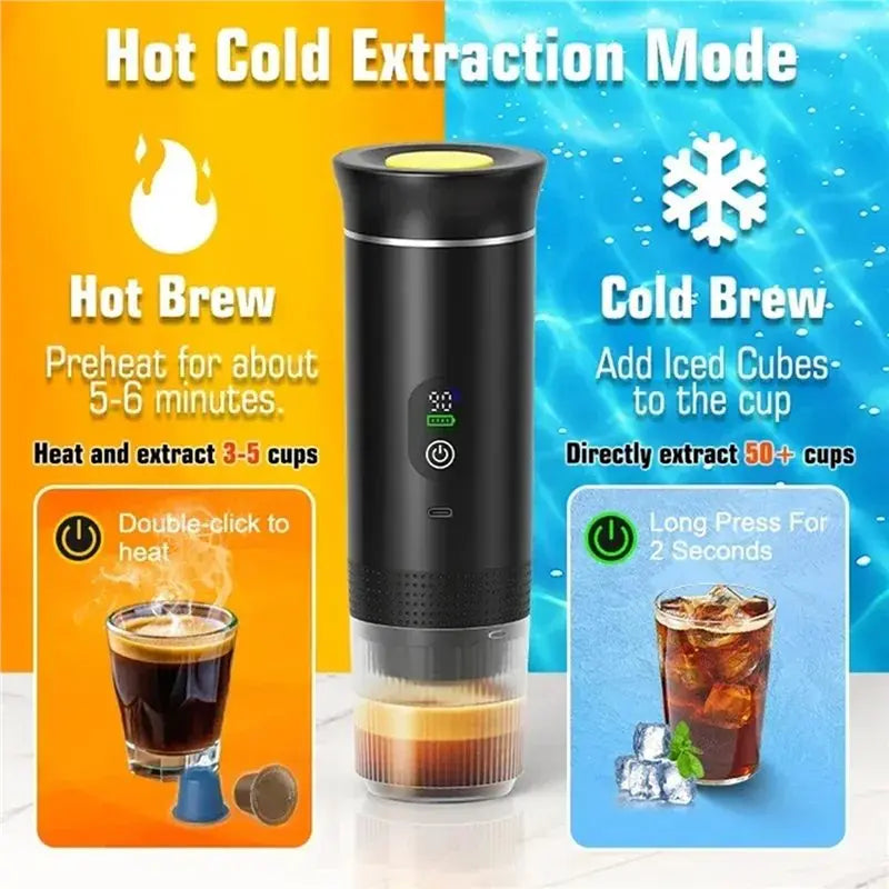 MiLESEEY B15C Portable Capsule Espresso Machine Digital Display Portable Espresso Machine Qst