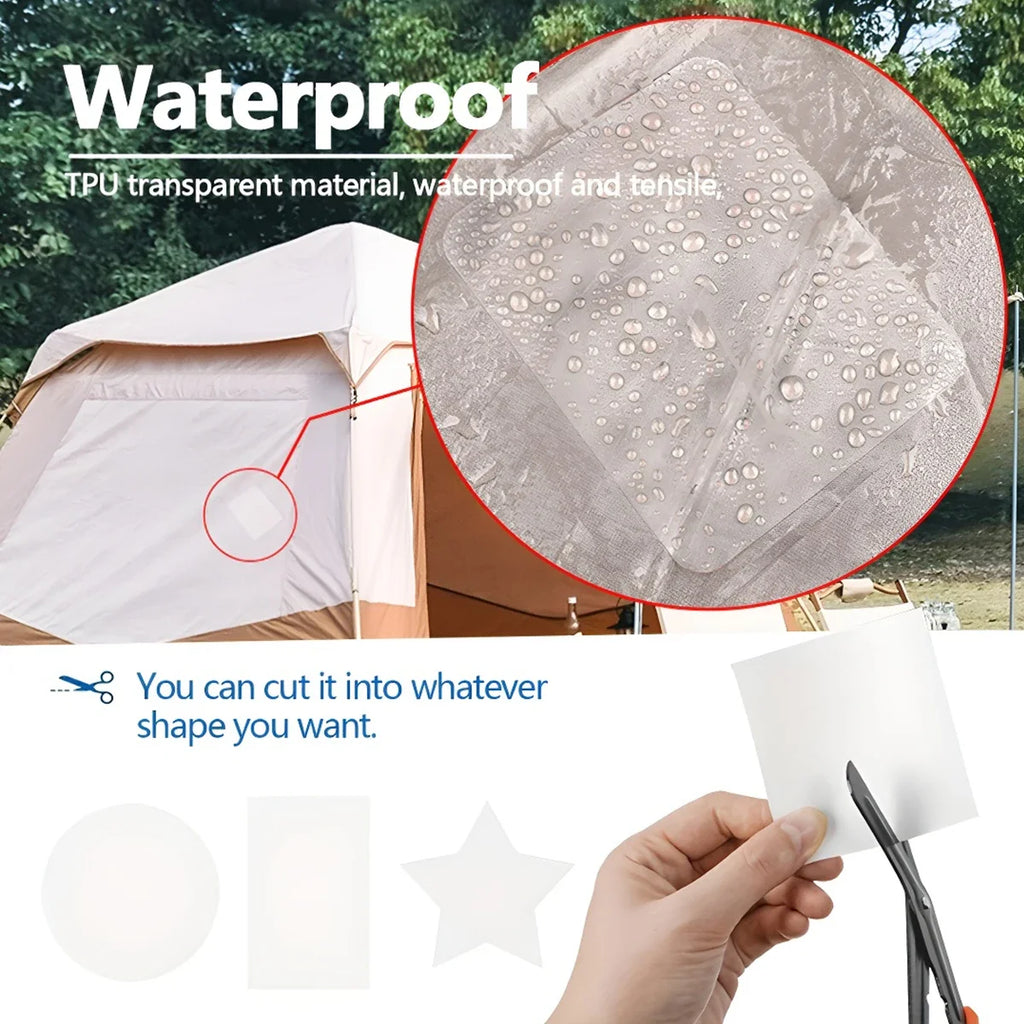 TPU Transparent Repair Patch Tape for Inflatables | 7.5x50cm Inflatable Repair Tape Qme