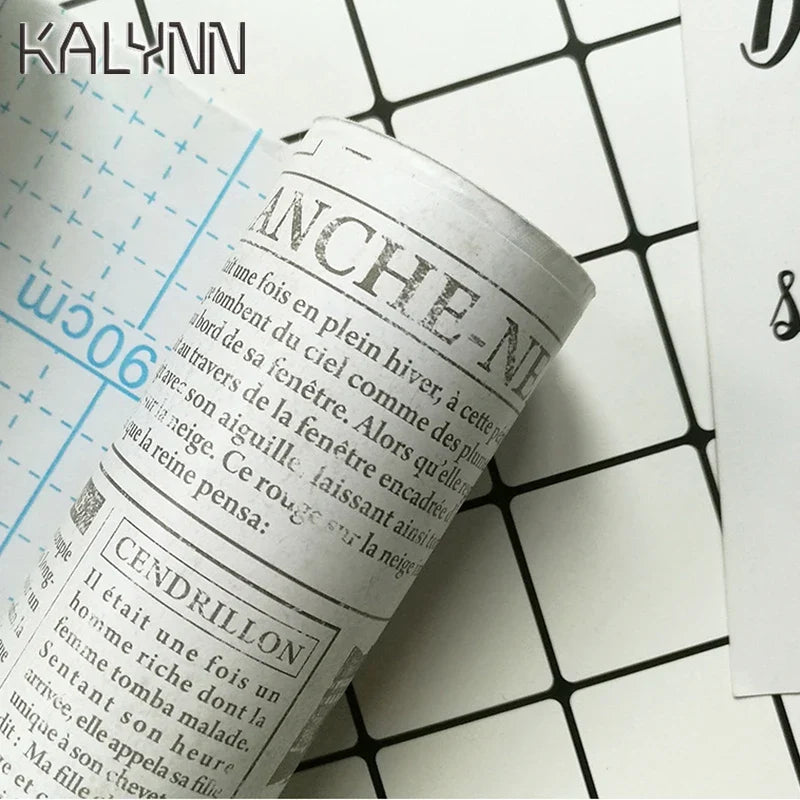 Old Newspaper Self-Adhesive Wallpaper 10m PVC Contact Paper Self-Adhesive Wallpaper Qme