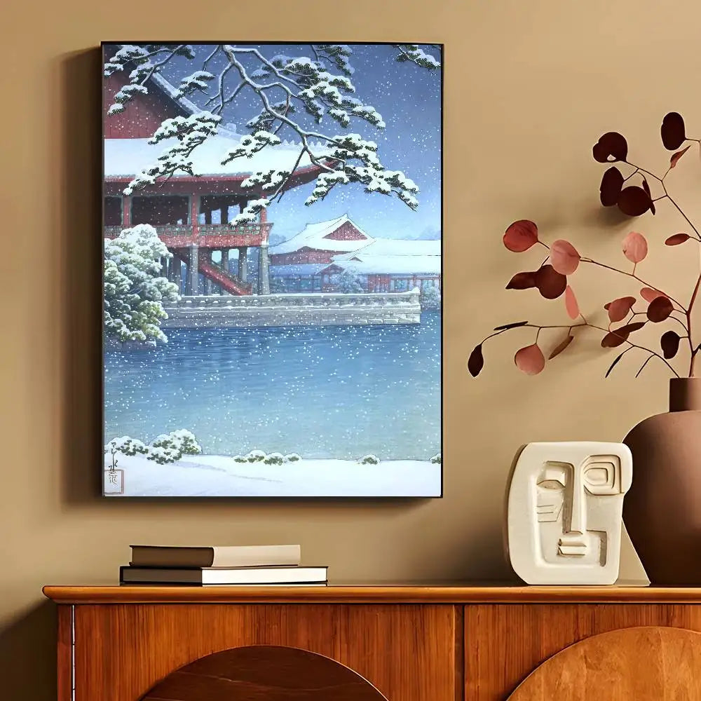 Kawase Hasui Canvas Poster – Japanese Waterproof Wall Art Canvas Wall Art Qst z4 40x60cm Unframed