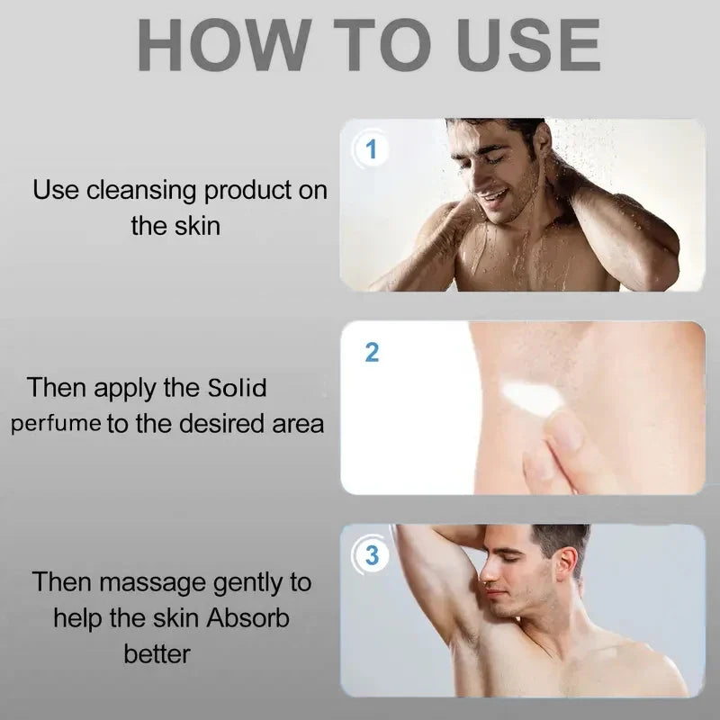 Men's Solid Fragrance Cream – Long-Lasting Fresh Scent Solid Fragrance Cream Qme