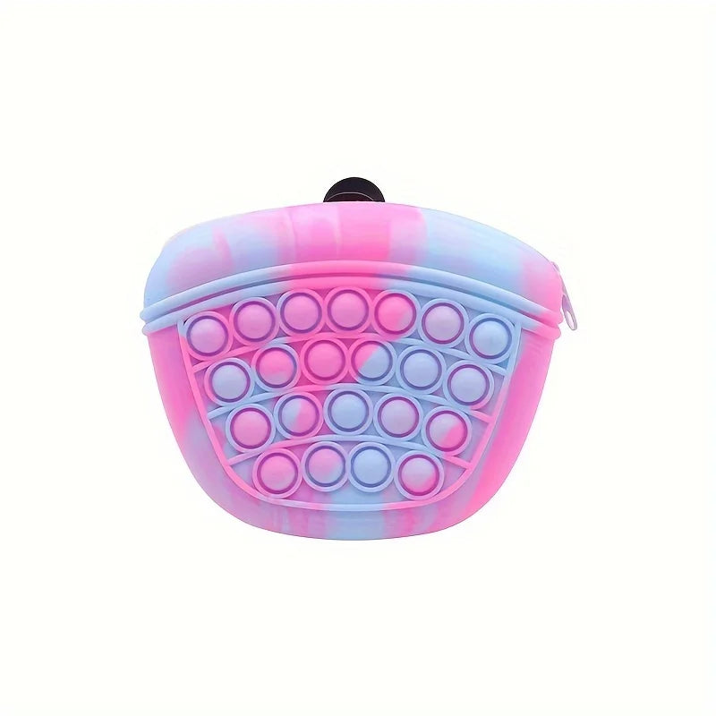 Silicone Dog Treat Bag – Portable Waist Pouch for Training Dog Training Pouch Qme PURPLE