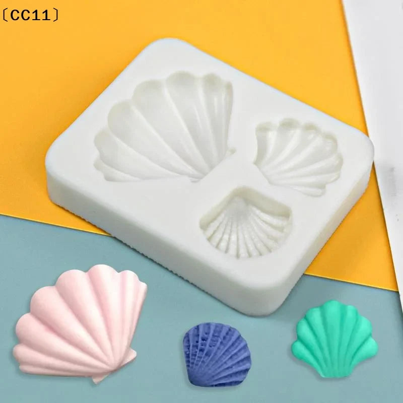 Shell & Pearl Silicone Fondant Mold – Sugarcraft Cake Decorating Silicone Fondant Mold Qme
