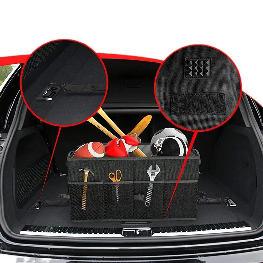 Foldable Car Trunk Organizer – Large Oxford Fabric Storage Box Car Trunk Organizer Qme