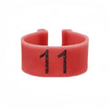 Numbered Multicolor Poultry Leg Rings for Chickens, Quail & Turkeys Poultry Leg Rings Qme Red 10pcs