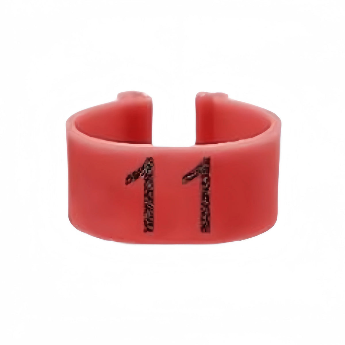 Numbered Multicolor Poultry Leg Rings for Chickens, Quail & Turkeys Poultry Leg Rings Qme Red 10pcs