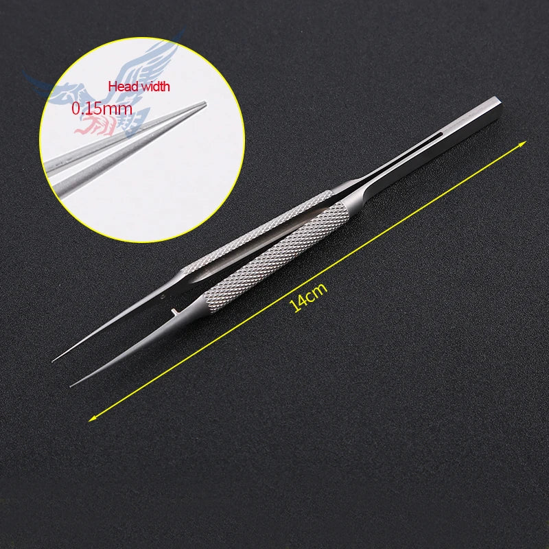 Qme Titanium Stainless Steel Micro Tweezers – Straight & Elbow Precision Tweezers Qme