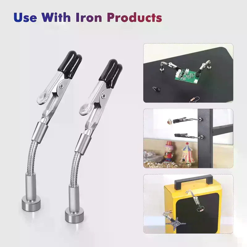 Magnetic Helping Hands Soldering Tool – Flexible Arm Clamp Soldering Helping Hands Qme