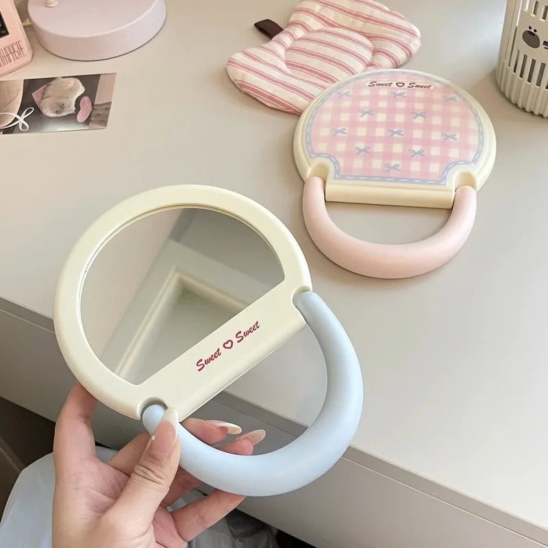 Hello Kitty Bow-Shaped Makeup Mirror – Desktop & Hangable Vanity Makeup Mirror Qme