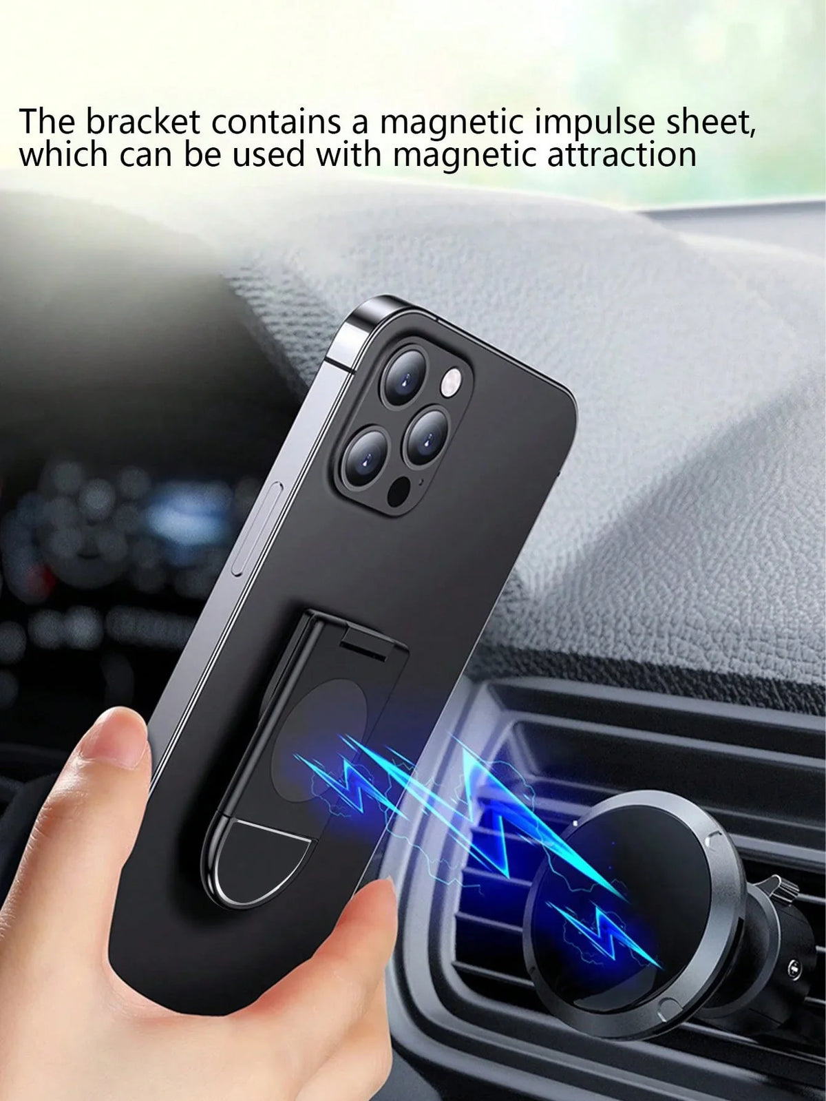 Foldable Desktop Phone Holder | Adhesive Backing & 360° Rotation Phone Stand Qme