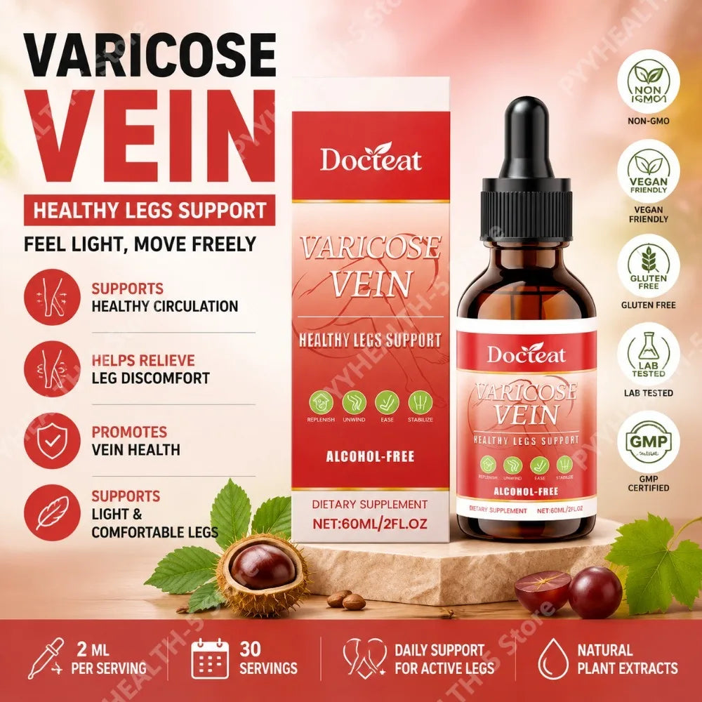 Docteat Immune Support Drops – Vitamin C, D3, Zinc & Elderberry 60ml Liquid Supplement Drops Qst