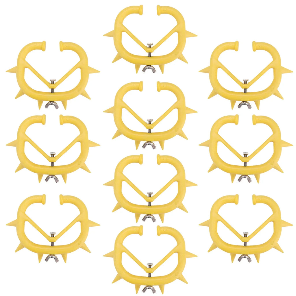 Plastic Calf Weaning Nose Rings – 10 Pack Anti-Suckling Rings Livestock Weaning Tool Qme YELLOW