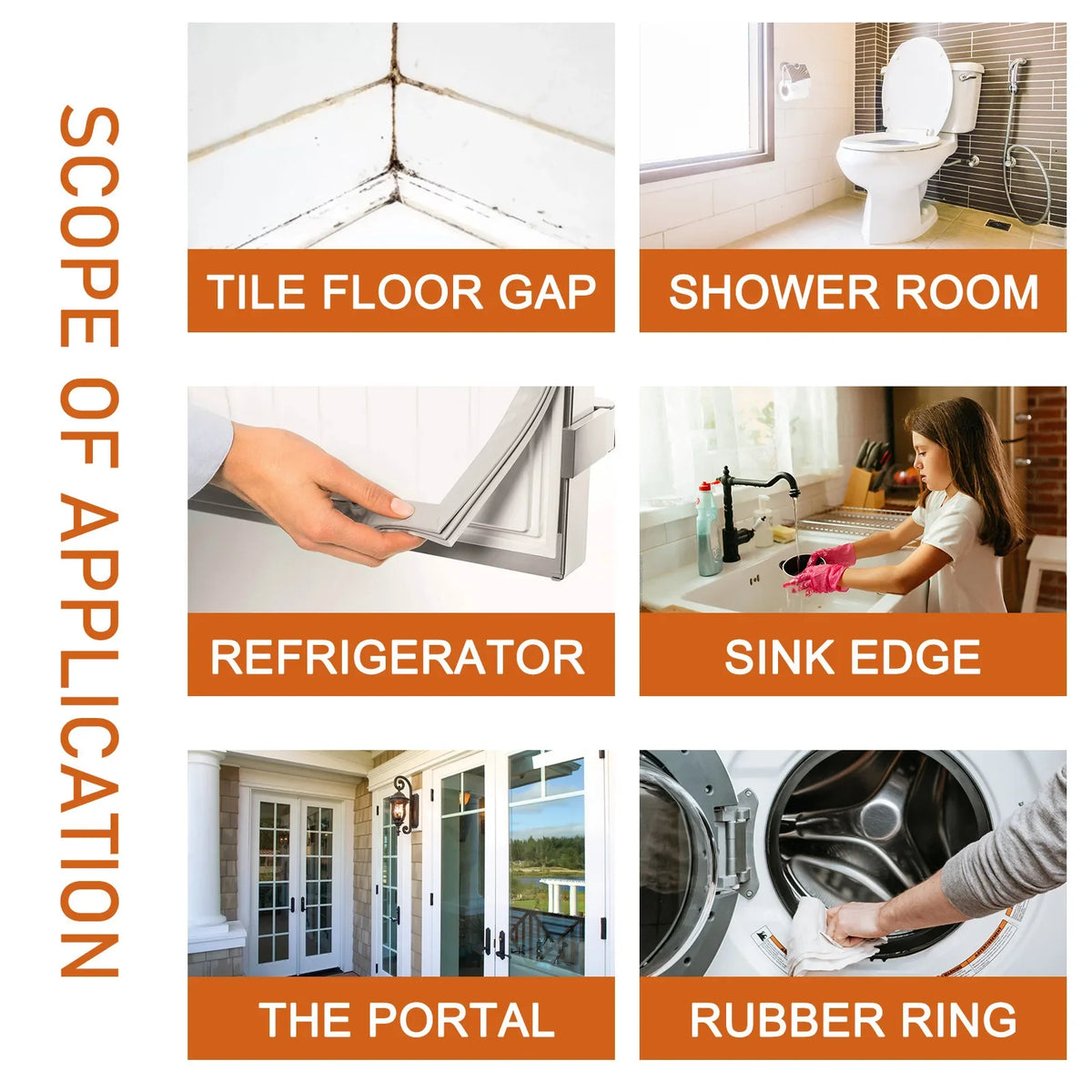 Mold Remover Gel – Mildew & Grout Stain Cleaner for Walls Mould Stain Remover Qme