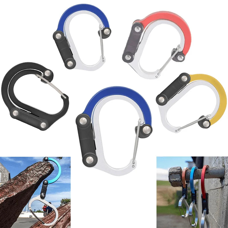 Hybrid Gear Clip Carabiner Rotating Hook – Non-Locking Clip Carabiner Gear Clip Qme