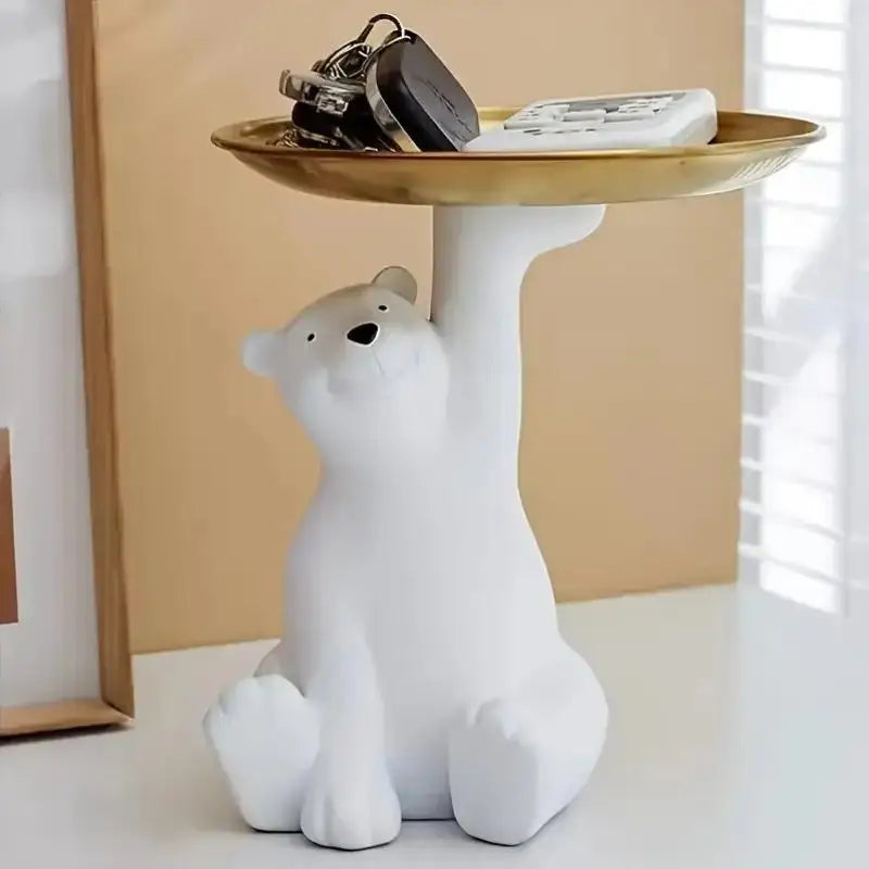 Bear Desktop Storage Tray – Cosmetic, Key & Desk Organizer Desktop Storage Tray Qme