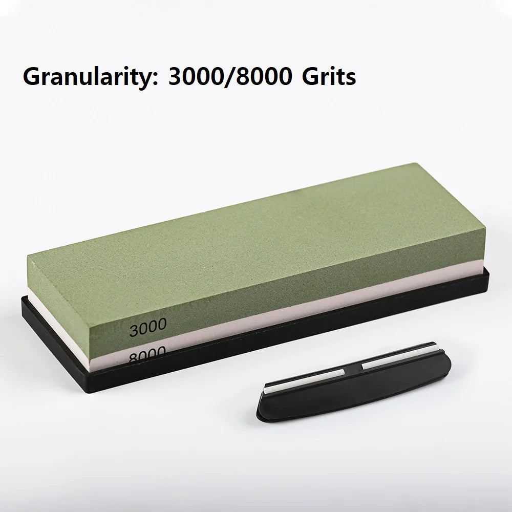 TURWHO Double-Sided Whetstone Set – Grit 240–10000 Whetstone Sharpener Qst 3000 8000 with angle L