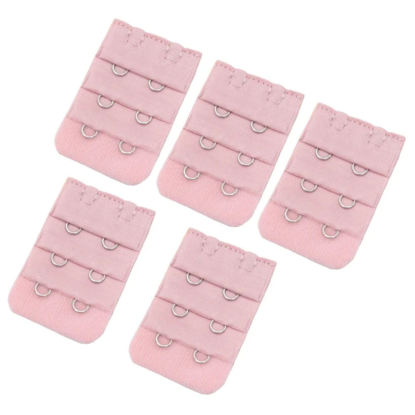 Women's Bra Extender 2 Hook 3 Row Strap Extension – 8 Colors Bra Extender Qme Pink one size