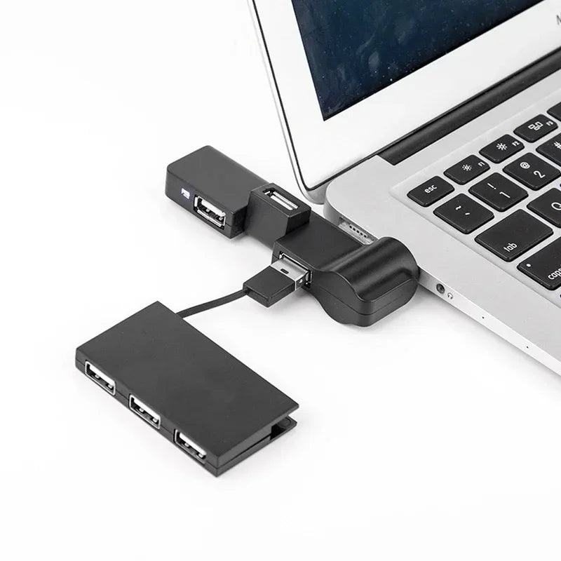 4-Port USB 2.0 Hub Splitter – Rotatable Pipe Design | Qme USB Hub Splitter Qme