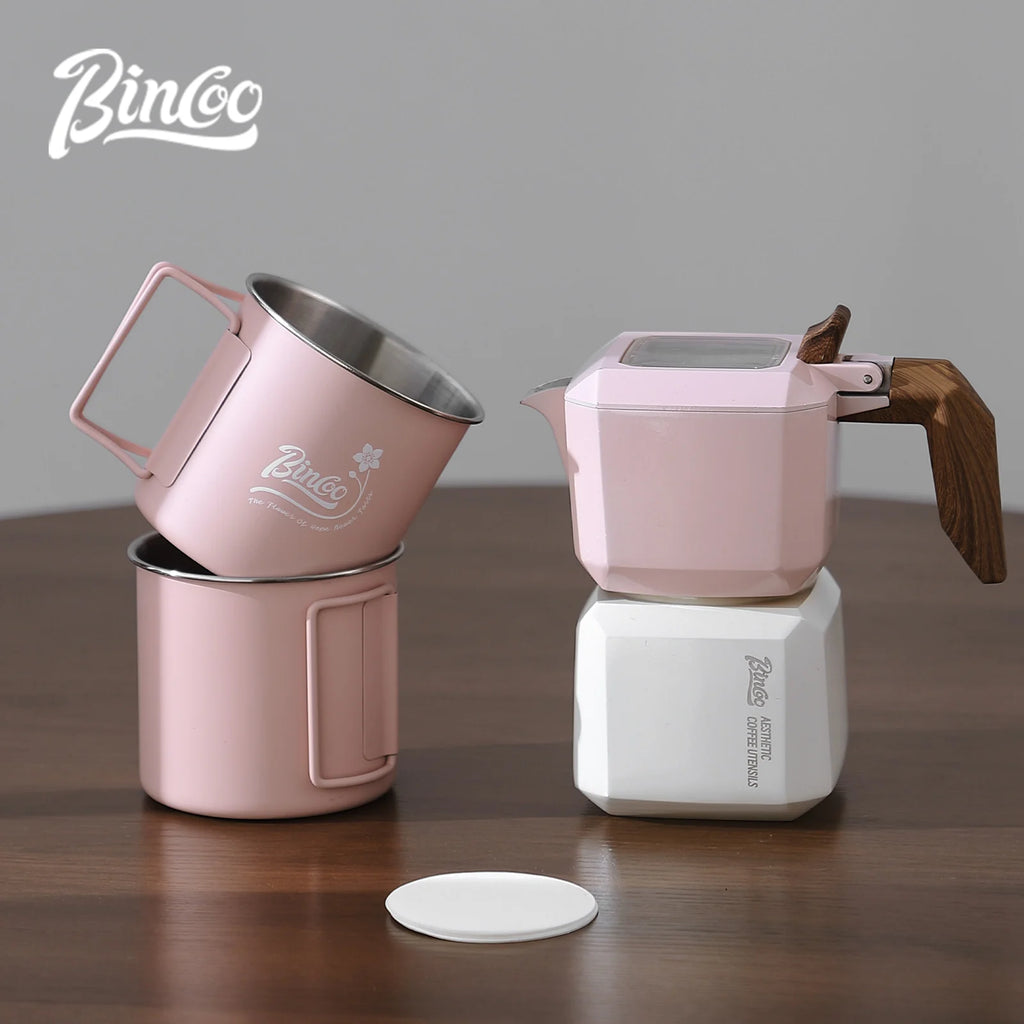 BINCOO Double Valve Square Moka Pot – Espresso Maker 220V Moka Pot Espresso Maker Qst