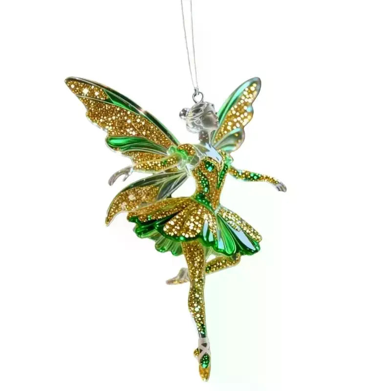 Sparkling Acrylic Ballerina Christmas Tree Pendant Ornament Christmas Ornament Qme