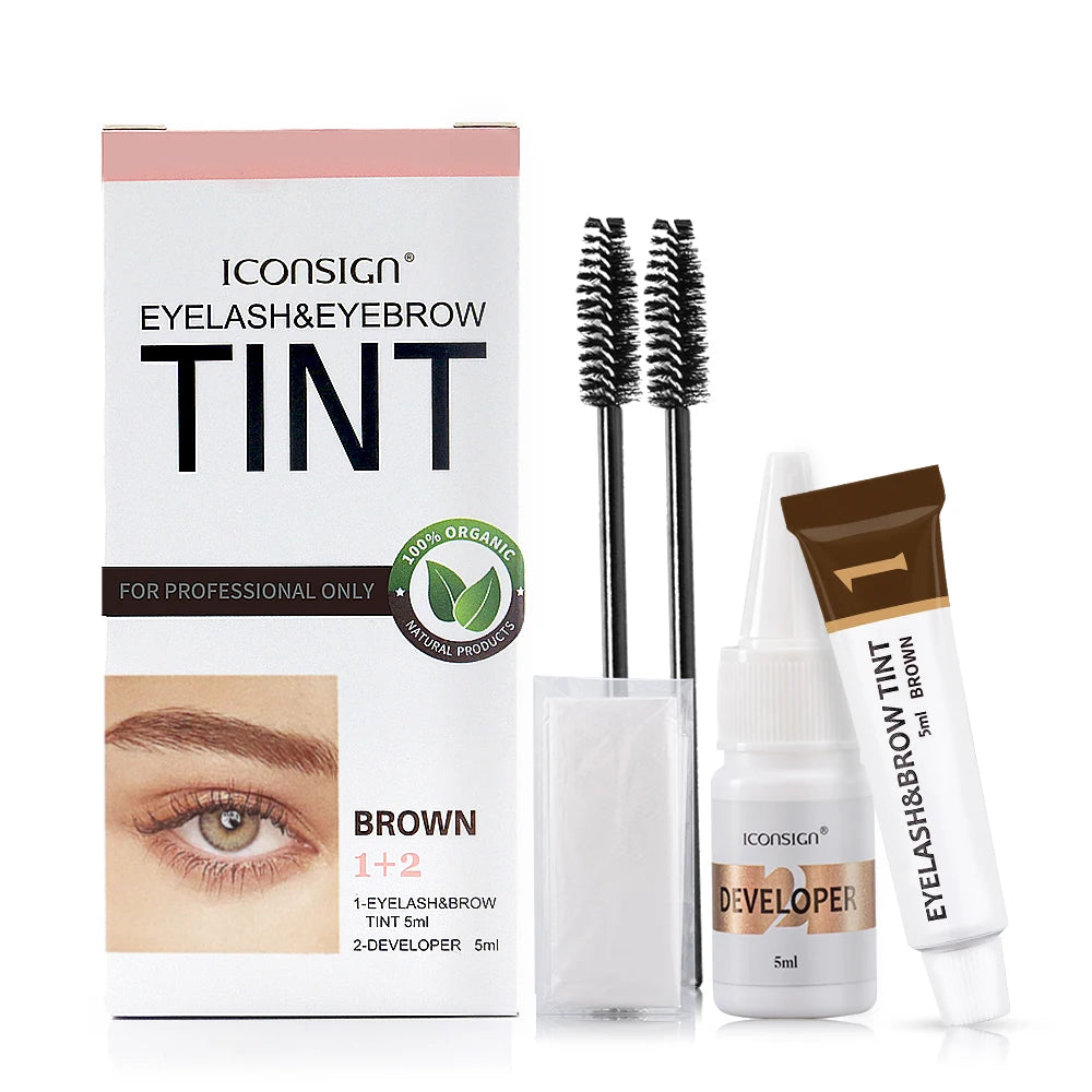 3-Color Eyebrow & Eyelash Tint Kit – Brow Dye Gel Set Eyebrow Tint Kit Qst
